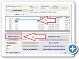 Per correggere/inserire i dati del Fornitore, selezionare il Fornitore CLK sulla riga corrispondente (punto1), CLK sul pulsante [Scheda Fornitore] (punto 2)