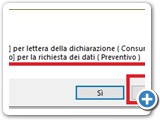 CLK sul pulsante [NO] per la richiesta del consenso