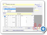 Per controllare il totale dei valori inseriti CLK sul pulsante [Controlla] (punto1) , il totale viene visualizzato (punto 2)
