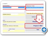 Per preparare le E-Mail, selezionare il file, il modello di stampa e CLK sul pulsante [Prepara E-Mail]