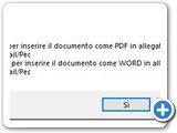 E possibile scegliere se allegare la lettera in PDF o Word