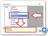 Selezionare il parametro desiderato