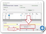 Quindi ricercare il Fornitore/Cessionario dall'archivio  dei fornitori ed inserire la data di esercizio dell'opzione ( punto 1) data di accettazione e CLK sul pulsante [Ok]