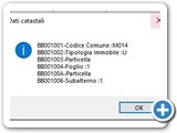 Vengono visualizzati i dati inseriti nella Comunicazione partendo dai dati catastali